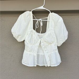 Astr Puff Sleeve Top